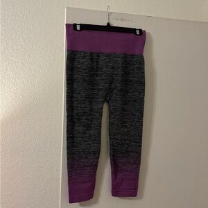 NWOT Factory Connections Regular Size Grey and Purple Leggings
